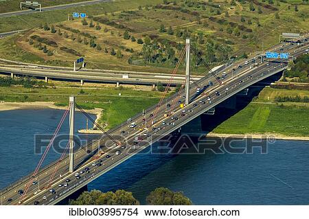 "Rhine bridge of the A 1, motorway bridge over the Rhine, Leverkusen, Rhineland, North Rhine-Westphalia, Germany, Europe" View Large Photo Image Picture - "Rhine bridge of the A 1, motorway bridge over the Rhine, Leverkusen, Rhineland, North Rhine-Westphalia, Germany, Europe". Fotosearch