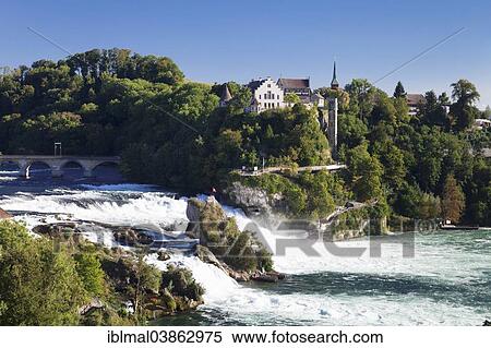 "Rhine Falls with Laufen Castle, at Schaffhausen, Canton of Schaffhausen, Switzerland, Europe" View Large Photo Image Stock Photography - "Rhine Falls with Laufen Castle, at Schaffhausen, Canton of Schaffhausen, Switzerland, Europe". Fotosearch
