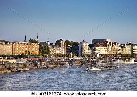 "Rhine promenade with the old town, Dusseldorf, Rhineland, North Rhine-Westphalia, Germany, Europe" View Large Photo Image Picture - "Rhine promenade with the old town, Dusseldorf, Rhineland, North Rhine-Westphalia, Germany, Europe". Fotosearch