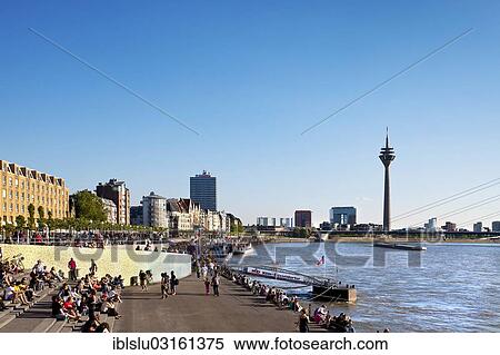 "Rhine promenade with the old town, Dusseldorf, Rhineland, North Rhine-Westphalia, Germany, Europe" View Large Photo Image Stock Photography - "Rhine promenade with the old town, Dusseldorf, Rhineland, North Rhine-Westphalia, Germany, Europe". Fotosearch