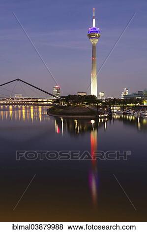 "Rhine Tower, Dusseldorf, North Rhine-Westphalia, Germany, Europe" View Large Photo Image Stock Photo - "Rhine Tower, Dusseldorf, North Rhine-Westphalia, Germany, Europe". Fotosearch