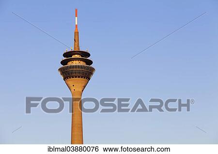Stock Photograph - "Rhine Tower, Dusseldorf, North Rhine-Westphalia, Germany, Europe". Fotosearch