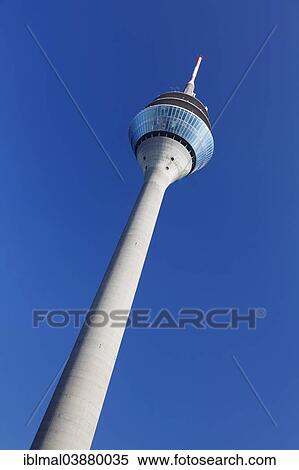 Stock Photography - "Rhine Tower, Dusseldorf, North Rhine-Westphalia, Germany, Europe". Fotosearch