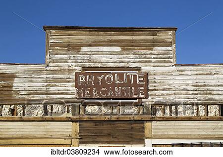 "Rhyolite Mercantile, a former general store, ghost town of Rhyolite, Nevada, USA" View Large Photo Image Picture - "Rhyolite Mercantile, a former general store, ghost town of Rhyolite, Nevada, USA". Fotosearch