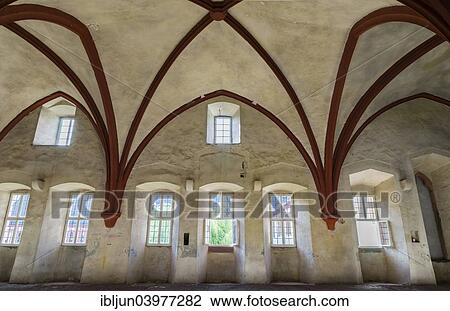 "Ribbed vault, monks' dormitory, bedroom, basilica, monastery church, founded in 1136, Kloster Eberbach or Eberbach Abbey, Eltville am Rhein, Rheingau, Hesse, Germany, Europe" View Large Photo Image Stock Image - "Ribbed vault, monks' dormitory, bedroom, basilica, monastery church, founded in 1136, Kloster Eberbach or Eberbach Abbey, Eltville am Rhein, Rheingau, Hesse, Germany, Europe". Fotosearch