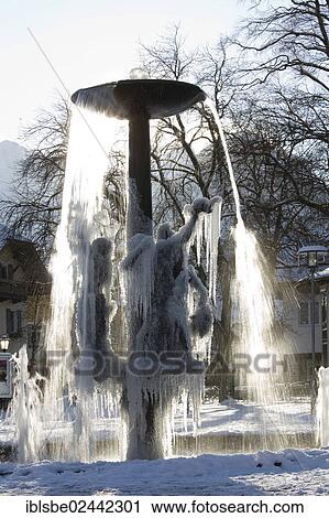 "Richard Strauss Fountain in winter, Elektra, Salome and Daphne, Garmisch-Partenkirchen, Upper Bavaria, Bavaria, Germany, Europe" View Large Photo Image Stock Image - "Richard Strauss Fountain in winter, Elektra, Salome and Daphne, Garmisch-Partenkirchen, Upper Bavaria, Bavaria, Germany, Europe". Fotosearch