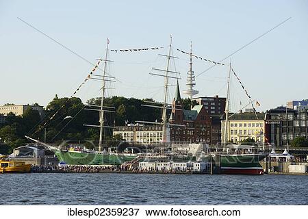 Stock Photo - "Rickmer Rickmers"""" museum ship, Hamburg Cruise Days, Port of Hamburg, Hamburg, Hamburg, Germany, Europe". Fotosearch