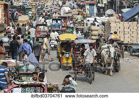 "Rickshaws and people on crowded Khari Baoli Road, Old Delhi, New Delhi, Delhi, India, Asia" View Large Photo Image Stock Image - "Rickshaws and people on crowded Khari Baoli Road, Old Delhi, New Delhi, Delhi, India, Asia". Fotosearch