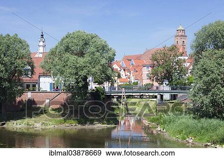 "Ried Island on the Wornitz River with Liebfrauenmunster or the Munster of our Dear Lady and the Pilgrimage Church of the Holy Cross, Donauworth, Romantic Road, Swabia, Bavaria, Germany, Europe" View Large Photo Image Stock Photo - "Ried Island on the Wornitz River with Liebfrauenmunster or the Munster of our Dear Lady and the Pilgrimage Church of the Holy Cross, Donauworth, Romantic Road, Swabia, Bavaria, Germany, Europe". Fotosearch