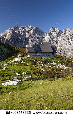 "Rifugio Garelli mountain hut in front of the northern face of Punta Marguareis Mountain, Alta Valle Pesio e Tanaro Regional Park, Cuneo province, Piedmont, Italy, Europe" View Large Photo Image Stock Photography - "Rifugio Garelli mountain hut in front of the northern face of Punta Marguareis Mountain, Alta Valle Pesio e Tanaro Regional Park, Cuneo province, Piedmont, Italy, Europe". Fotosearch