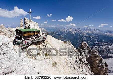 "Rifugio Lorenzi mountain hut, Monte Cristallo, Dolomites, Belluno Province, Italy, Europe" View Large Photo Image Stock Image - "Rifugio Lorenzi mountain hut, Monte Cristallo, Dolomites, Belluno Province, Italy, Europe". Fotosearch