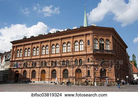 Picture - "Riga Stock Exchange, historic town centre, Riga, Latvia, Baltic States, Europe". Fotosearch