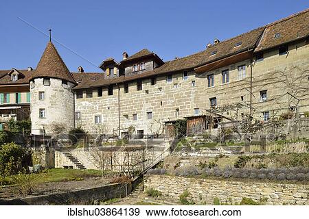 "Ring wall with tower, Murten, Canton of Fribourg, Switzerland, Europe" View Large Photo Image Stock Photo - "Ring wall with tower, Murten, Canton of Fribourg, Switzerland, Europe". Fotosearch