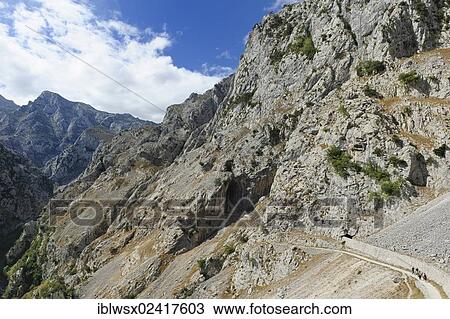Rio Cares Gorge, limestone massif of the Picos de Europa, hikers, Picos de Europa National Park, Cantabrian Mountains, Cantabria, Northern Spain, Spain, Europe, PublicGround, Europe View Large Photo Image Stock Image - Rio Cares Gorge, limestone massif of the Picos de Europa, hikers, Picos de Europa National Park, Cantabrian Mountains, Cantabria, Northern Spain, Spain, Europe, PublicGround, Europe. Fotosearch