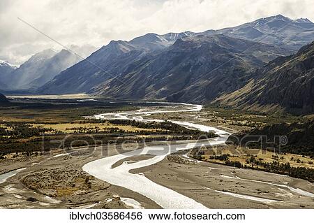 "Rio de las Vueltas river, Los Glaciares National Park, El Chalten, Santa Cruz, Argentina, South America" View Large Photo Image Stock Photograph - "Rio de las Vueltas river, Los Glaciares National Park, El Chalten, Santa Cruz, Argentina, South America". Fotosearch