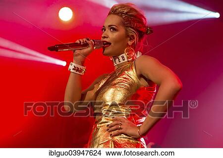 Picture - "Rita Ora, British singer, model and actress, live at the Blue Balls Festival, Lucerne, Switzerland, Europe". Fotosearch