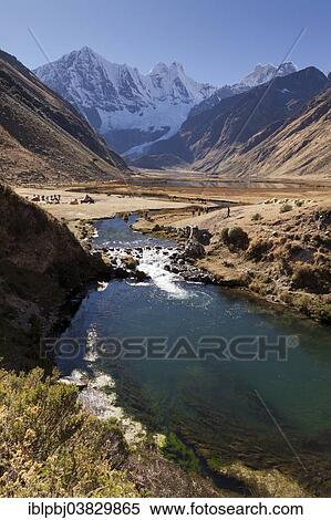 "River at Laguna Jahuacocha, Cordillera Huayhuash, Peru, South America" View Large Photo Image Stock Photography - "River at Laguna Jahuacocha, Cordillera Huayhuash, Peru, South America". Fotosearch