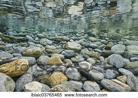Stock Photography - "River landscape along the Verzasca River, Canton of Ticino, Switzerland, Europe". Fotosearch