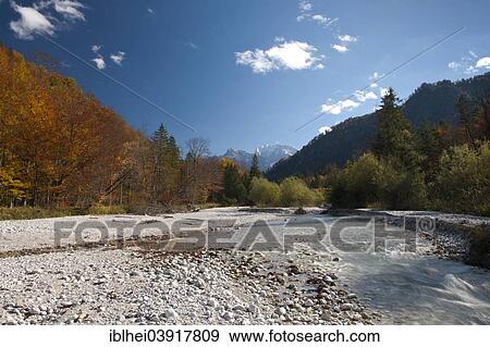 "River landscape in autumn, Almtal, Alm, Upper Austria, Austria, Europe" View Large Photo Image Stock Photo - "River landscape in autumn, Almtal, Alm, Upper Austria, Austria, Europe". Fotosearch