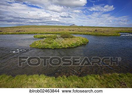 "River Laxa, Myvatn, Iceland, Europe" View Large Photo Image Picture - "River Laxa, Myvatn, Iceland, Europe". Fotosearch