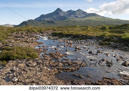 "River Sligachan and Sgurr nan Gillean Mountain of Cuillin Range, Isle of Skye, Scotland, United Kingdom, Europe" View Large Photo Image Stock Image - "River Sligachan and Sgurr nan Gillean Mountain of Cuillin Range, Isle of Skye, Scotland, United Kingdom, Europe". Fotosearch