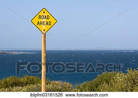 "Road ahead sign, Esperance, Western Australia, Australia, Oceania" View Large Photo Image Stock Photograph - "Road ahead sign, Esperance, Western Australia, Australia, Oceania". Fotosearch