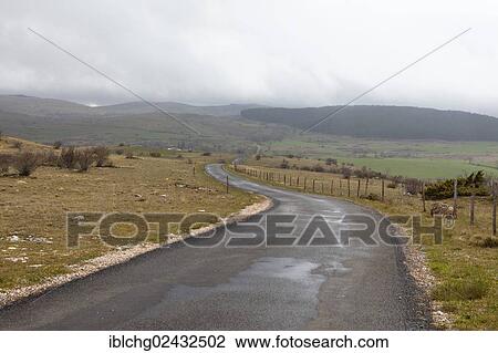 "Road, Causse Mejean, The Causses and the Cevennes, UNESCO World Heritage Site, Parc National des Cevennes, Cevennes National Park, Lozere, Languedoc-Roussillon, France, Europe" View Large Photo Image Stock Image - "Road, Causse Mejean, The Causses and the Cevennes, UNESCO World Heritage Site, Parc National des Cevennes, Cevennes National Park, Lozere, Languedoc-Roussillon, France, Europe". Fotosearch
