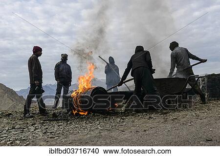 "Road construction works, done under very unhealthy conditions for the workers, Lamayuru, Ladakh, Jammu and Kashmir, India, Asia" View Large Photo Image Stock Image - "Road construction works, done under very unhealthy conditions for the workers, Lamayuru, Ladakh, Jammu and Kashmir, India, Asia". Fotosearch