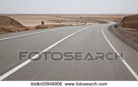 "Road in the desert, Dasht-e Kavir or Great Salt Desert, Semnan Province, Iran, Asia" View Large Photo Image Stock Photograph - "Road in the desert, Dasht-e Kavir or Great Salt Desert, Semnan Province, Iran, Asia". Fotosearch