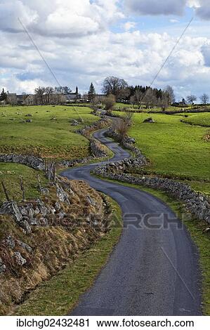 "Road near Nasbinals, Aubrac, Lozere, Languedoc-Roussillon, France, Europe" View Large Photo Image Stock Image - "Road near Nasbinals, Aubrac, Lozere, Languedoc-Roussillon, France, Europe". Fotosearch