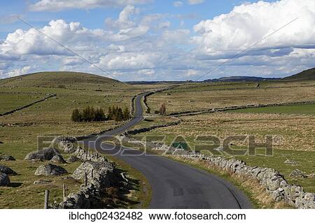 "Road near Nasbinals, Aubrac, Lozere, Languedoc-Roussillon, France, Europe" View Large Photo Image Stock Image - "Road near Nasbinals, Aubrac, Lozere, Languedoc-Roussillon, France, Europe". Fotosearch