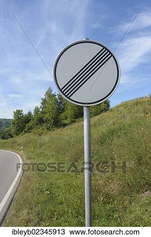 "Road sign, end of the speed restriction, Schorndorf, Baden-Wuerttemberg, Germany, Europe" View Large Photo Image Stock Image - "Road sign, end of the speed restriction, Schorndorf, Baden-Wuerttemberg, Germany, Europe". Fotosearch