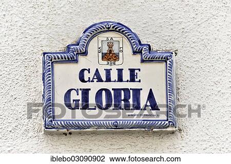 "Road sign " Calle Gloria", Salobrena, Granada province, Andalusia, Spain, Europe" View Large Photo Image Stock Image - "Road sign " Calle Gloria", Salobrena, Granada province, Andalusia, Spain, Europe". Fotosearch