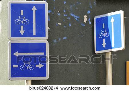 "Road signs for cyclists, Cluny, Departement Saone-et-Loire, Region Burgundy, France, Europe" View Large Photo Image Picture - "Road signs for cyclists, Cluny, Departement Saone-et-Loire, Region Burgundy, France, Europe". Fotosearch