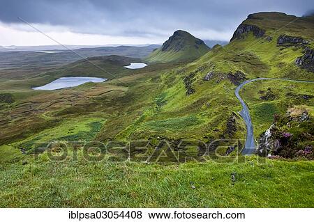 "Road through the mountains at Quiraing, Isle of Skye, Scotland, United Kingdom, Europe" View Large Photo Image Stock Photo - "Road through the mountains at Quiraing, Isle of Skye, Scotland, United Kingdom, Europe". Fotosearch