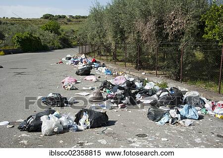 "Roadside garbage, Adrano, Sicily, Italy, Europe" View Large Photo Image Stock Photography - "Roadside garbage, Adrano, Sicily, Italy, Europe". Fotosearch