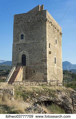 "Roccella tower from the 14th Century, Campofelice di Roccella, Sicily, Italy, Europe" View Large Photo Image Stock Photo - "Roccella tower from the 14th Century, Campofelice di Roccella, Sicily, Italy, Europe". Fotosearch