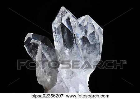 Stock Photo - "Rock crystal, quartz, 4cm high and 4cm wide". Fotosearch