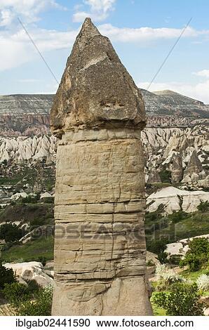 Stock Image - "Rock formation, Fairy Chimneys, Uchisar, Goereme National Park, Unesco World Heritage Site, Cappadocia, Turkey, Asia". Fotosearch