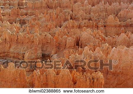 Stock Photography - "Rock formations and hoodoos at sunset, Sunset Point, Bryce Canyon National Park, Sunset Point, Utah, United States of America, USA". Fotosearch