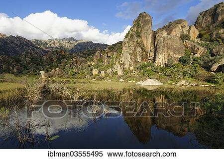 Stock Photography - "Rock formations at the lakeside, Lake Bafa, Besparmak Mountains, Mugla Province, Aegean region, Turkey, Asia". Fotosearch