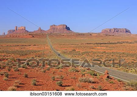 Stock Photo - "Rock formations, desert, Monument Valley Navajo Tribal Park, Utah, United States, North America". Fotosearch