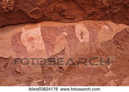 "Rock painting of cows, neolithic rock art, Tadrart region, Tassili n'Ajjer National Park, Unesco World Heritage Site, Algeria, Sahara, North Africa, Africa" View Large Photo Image Stock Photo - "Rock painting of cows, neolithic rock art, Tadrart region, Tassili n'Ajjer National Park, Unesco World Heritage Site, Algeria, Sahara, North Africa, Africa". Fotosearch