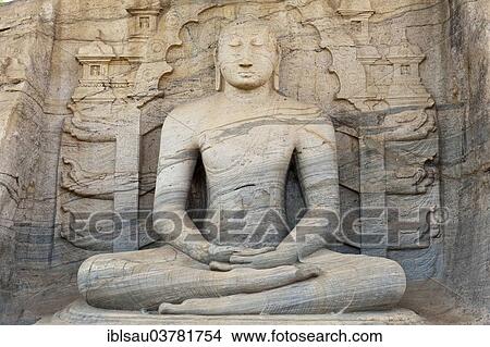 "Rock relief of Buddha in a meditation posture, Gal Vihara Temple, Polonnaruwa, Sri Lanka, Asia" View Large Photo Image Picture - "Rock relief of Buddha in a meditation posture, Gal Vihara Temple, Polonnaruwa, Sri Lanka, Asia". Fotosearch