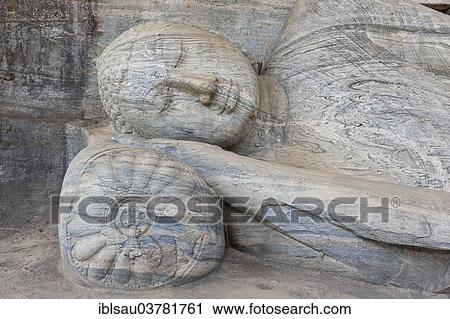 "Rock relief, reclining Buddha, Gal Vihara Temple, Polonnaruwa, Sri Lanka, Asia" View Large Photo Image Stock Image - "Rock relief, reclining Buddha, Gal Vihara Temple, Polonnaruwa, Sri Lanka, Asia". Fotosearch