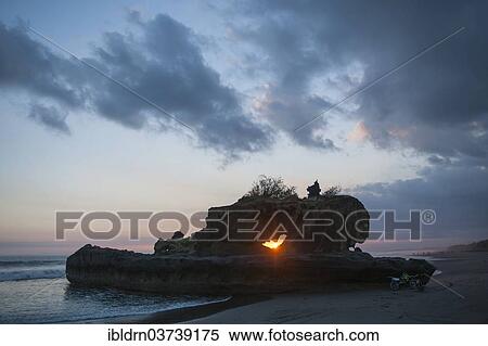 Stock Photography - "Rock with a small temple or shrine, Kerambitan, Bali, Indonesia, Asia". Fotosearch