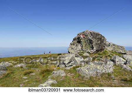 Stock Image - "Rocks near the summit of Ladinger Spitz Mountain, Saualpe alp, Central Eastern Alps, Wolfsberg, Carinthia, Austria, Europe". Fotosearch