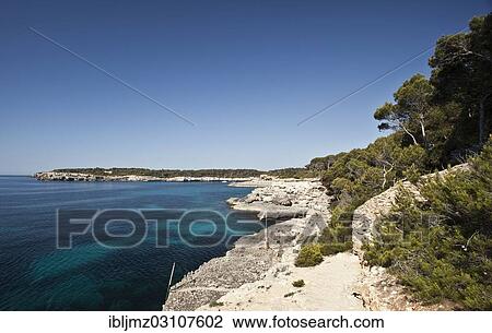 "Rocky coast, Parc Natural de Mondrago, Mallorca, Majorca, Balearic Islands, Spain, Europe" View Large Photo Image Stock Image - "Rocky coast, Parc Natural de Mondrago, Mallorca, Majorca, Balearic Islands, Spain, Europe". Fotosearch