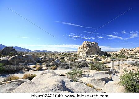 Rocky landscape in Joshua Tree National Park, Mojave Desert, California, USA View Large Photo Image Stock Photo - Rocky landscape in Joshua Tree National Park, Mojave Desert, California, USA. Fotosearch