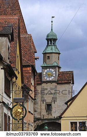 "Roderbogen city gate, 16th century, Rothenburg ob der Tauber, Middle Franconia, Bavaria, Germany, Europe" View Large Photo Image Stock Photo - "Roderbogen city gate, 16th century, Rothenburg ob der Tauber, Middle Franconia, Bavaria, Germany, Europe". Fotosearch